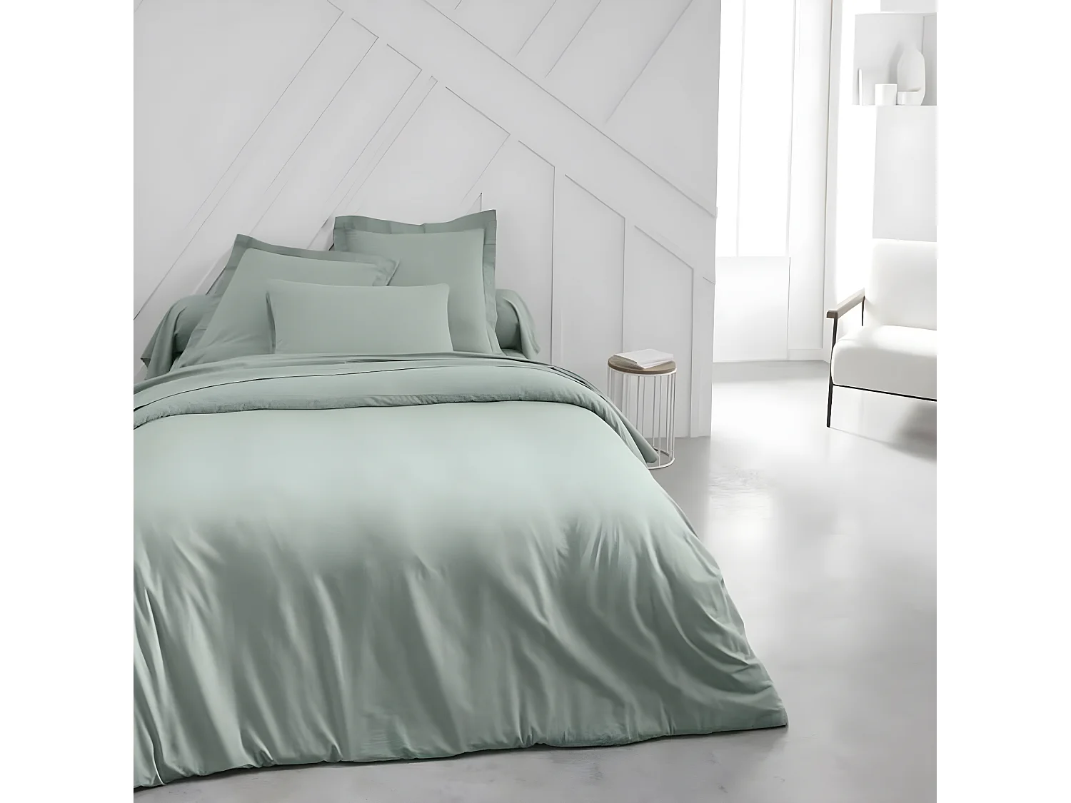 Taie d’oreiller / quadrant 100% coton, qualité 144 fils. En couleurs unies. Turquoise 50x70cm