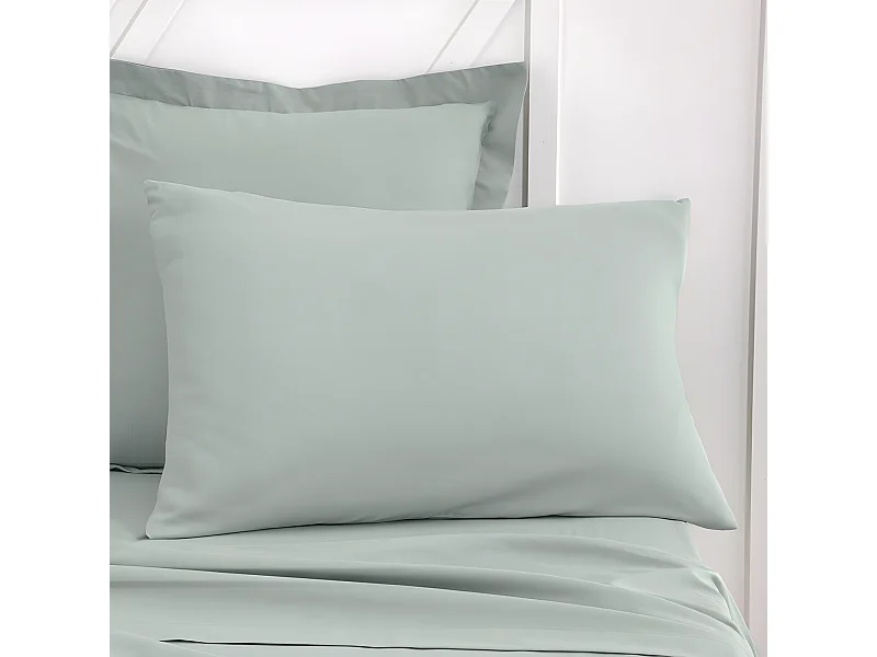 Funda de almohada/cuadrante 100% algodón, calidad 144 hilos. En colores lisos. Turquesa 50x70cm