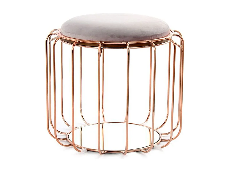 Pouf & Table d'Appoint "Comfortable" 50cm Violet Clair & Rose