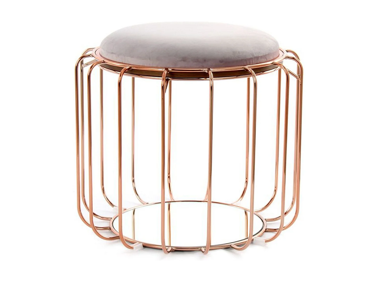 Pouf & Table d'Appoint "Comfortable" 50cm Violet Clair & Rose