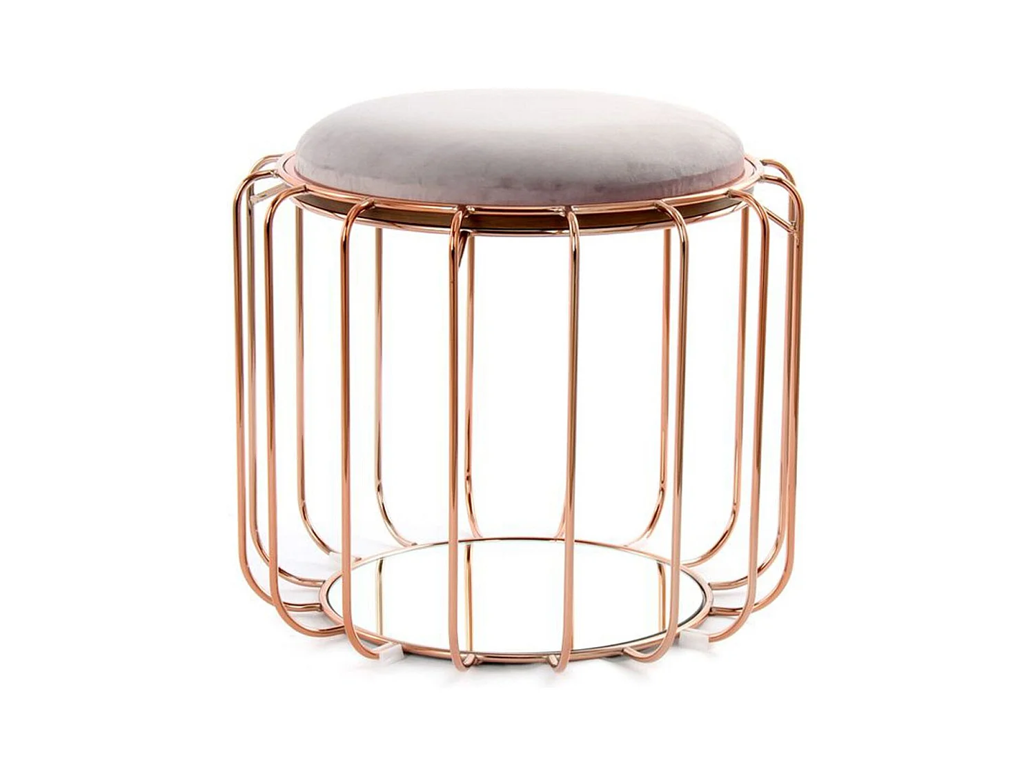 Pouf & Table d'Appoint "Comfortable" 50cm Violet Clair & Rose