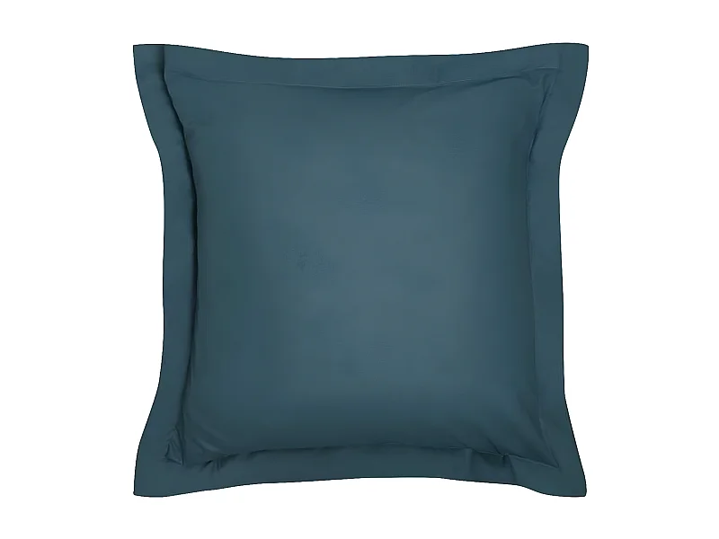 Taie d’oreiller / quadrant 100% coton, qualité 144 fils. En couleurs unies. Bleu pétrole 60x60cm