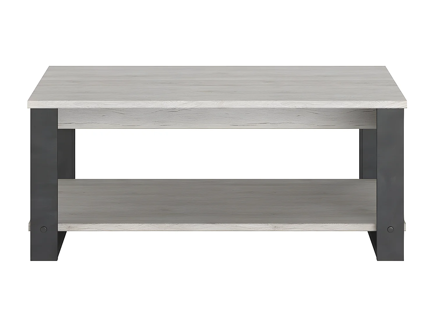 Table Basse Décor Chêne et Gris Métal - JULES