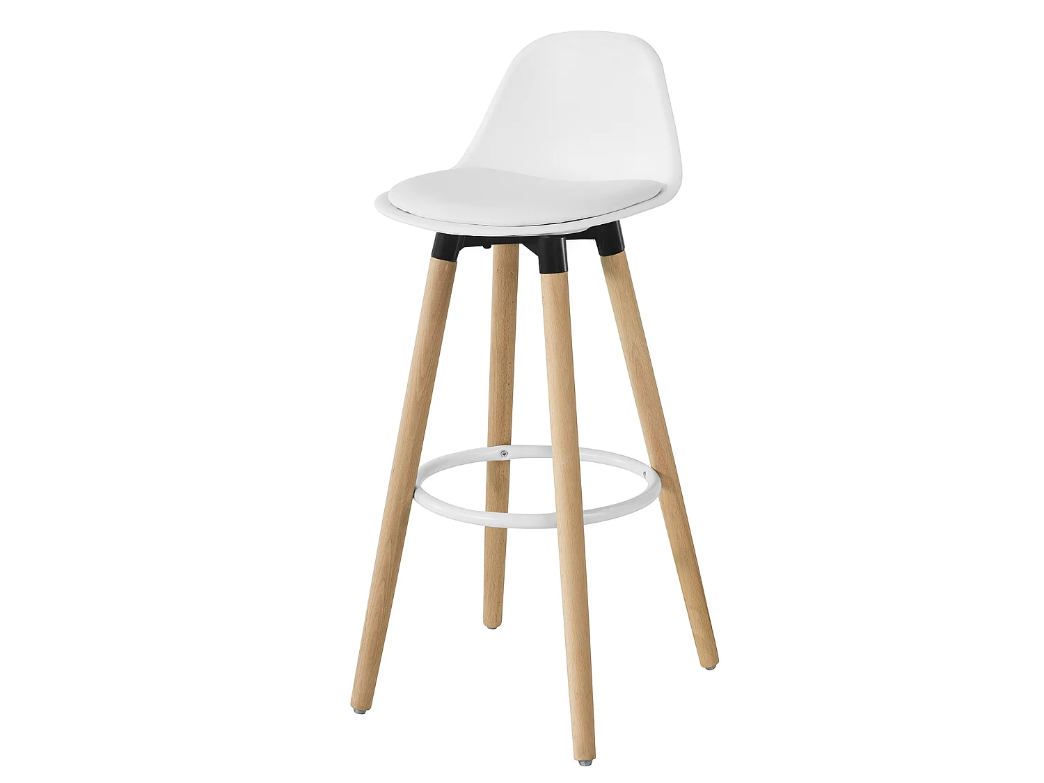 SoBuy vit barstol 42x39.5x92cm, minimalistisk FST70-W