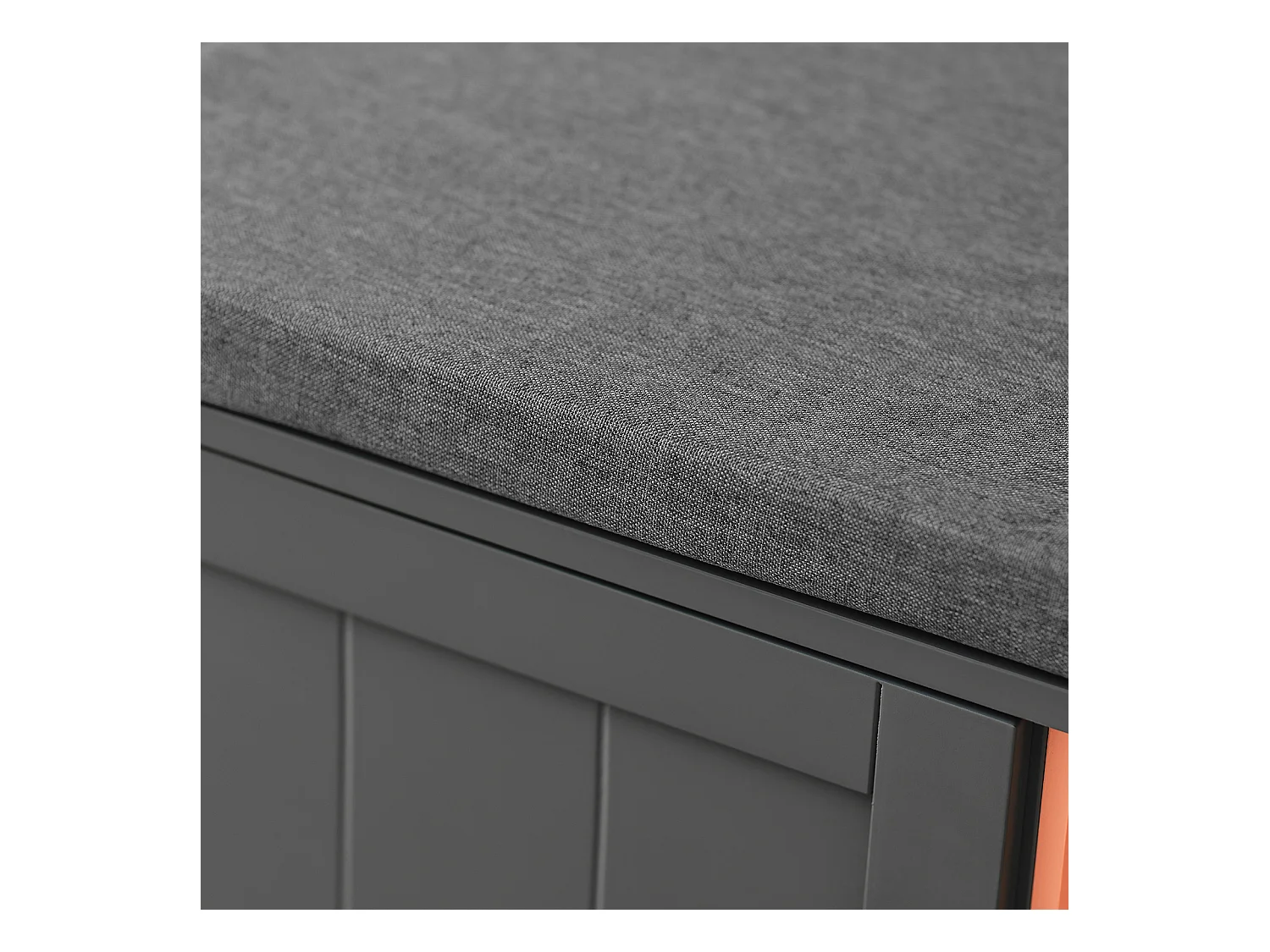 SoBuy FSR109-HG Schoenenbank Schoenenkast Schoenenkist Hal met gewatteerd kussen en verwijderbare plank - 80x36x43cm