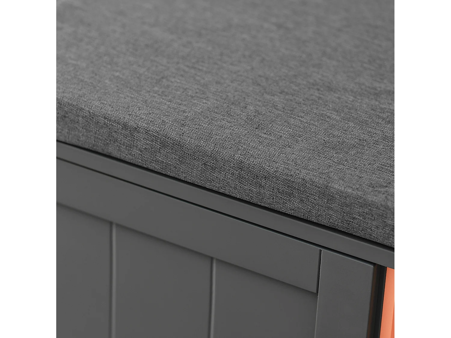 SoBuy FSR109-HG Schoenenbank Schoenenkast Schoenenkist Hal met gewatteerd kussen en verwijderbare plank - 80x36x43cm