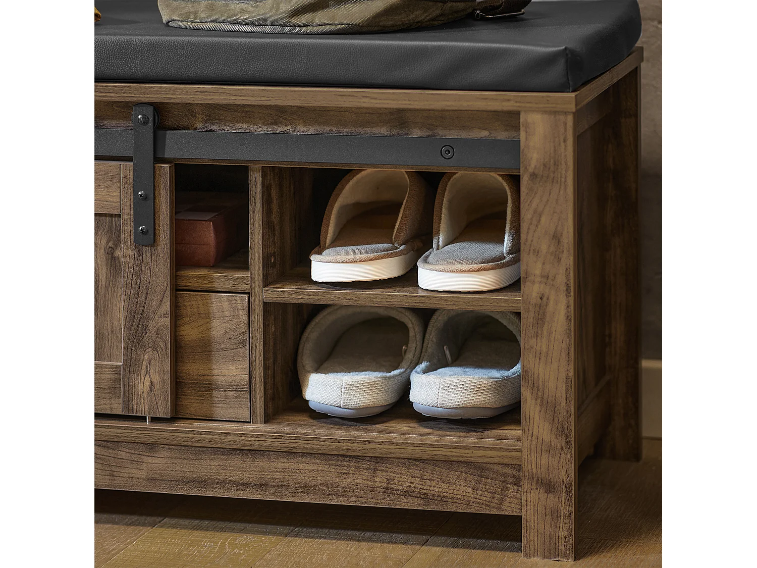 Meuble de Rangement à Chaussures Armoire à Chaussures Banc à chaussure Meuble d'entrée, FSR118-N