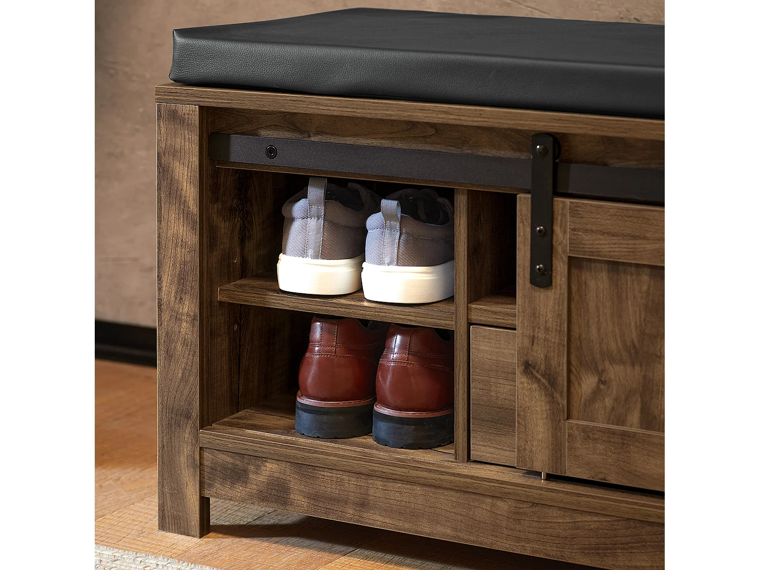 Meuble de Rangement à Chaussures Armoire à Chaussures Banc à chaussure Meuble d'entrée, FSR118-N