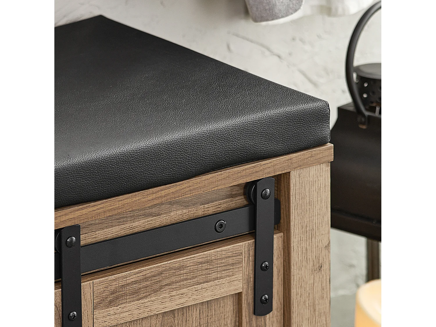 SoBuy Armário de sapatos com prateleira, banco, Banco com sapateira FSR118-BR