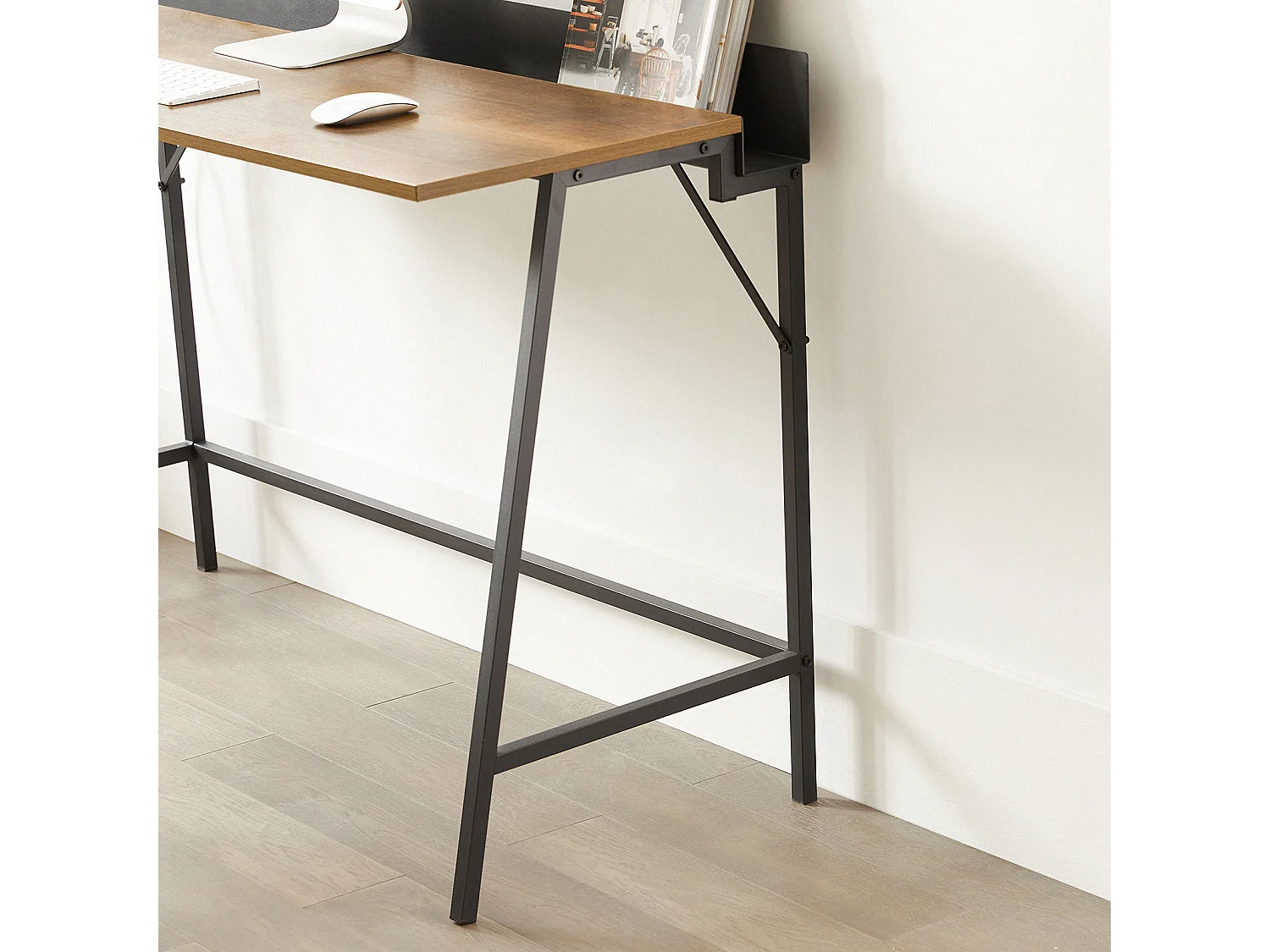 SoBuy FWT79-PF Bureau Informatique avec Passe-câble, Bureau d'Ordinateur Table d’Étude