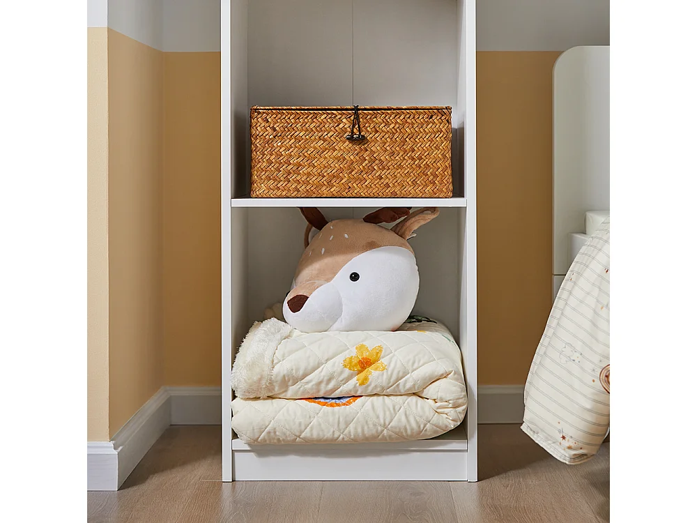 Bibliothèque Étagère de Rangement pour Livres et Jouets Enfant Étagère à Livres, KMB42-W