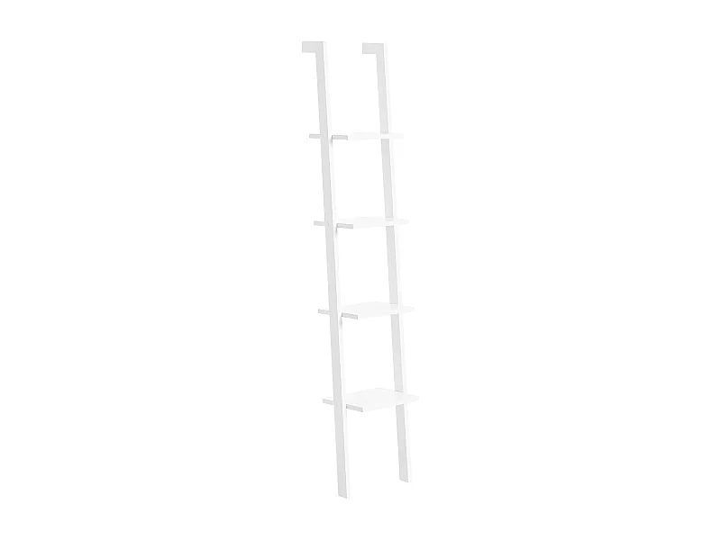 SoBuy FRG15-W Ladderrek - Opbergplank - Decoratie - Veelzijdig - Ladderplank - Boekenkasten