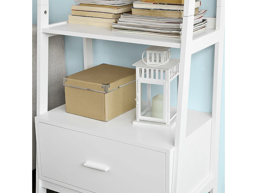 Regał z szufladą, półka drabinkowa FRG116-W