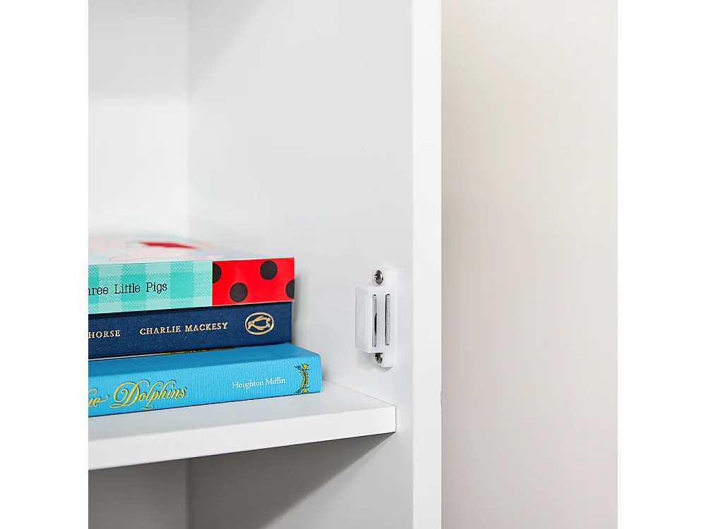 Commode pour Enfants Étagère pour Chambre d'enfant avec Tableau Bibliothèque, KMB43-W