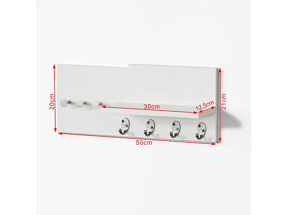 SoBuy FRG54-W Kapstok Handdoekhouder Wandkapstok 4 Haken - Wit
