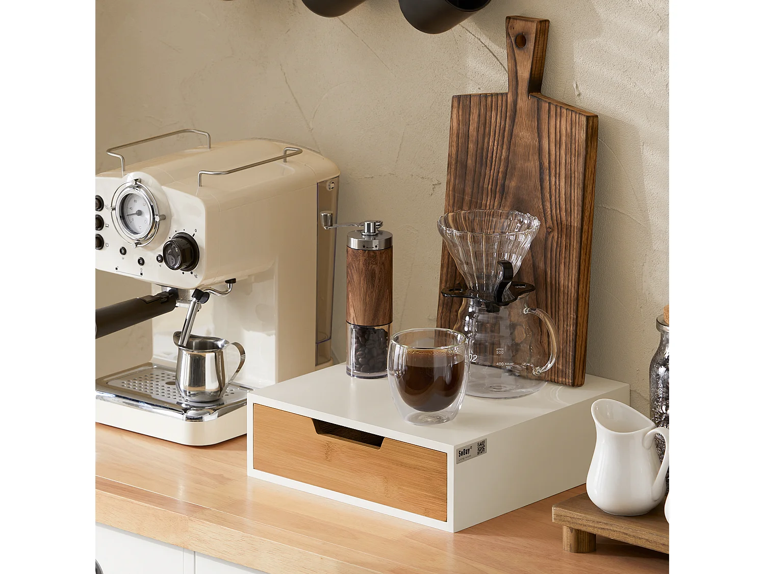 Boîte de Rangement à tiroir pour Capsules de thé et café Boîte à Capsules de Café, FRG179-WN