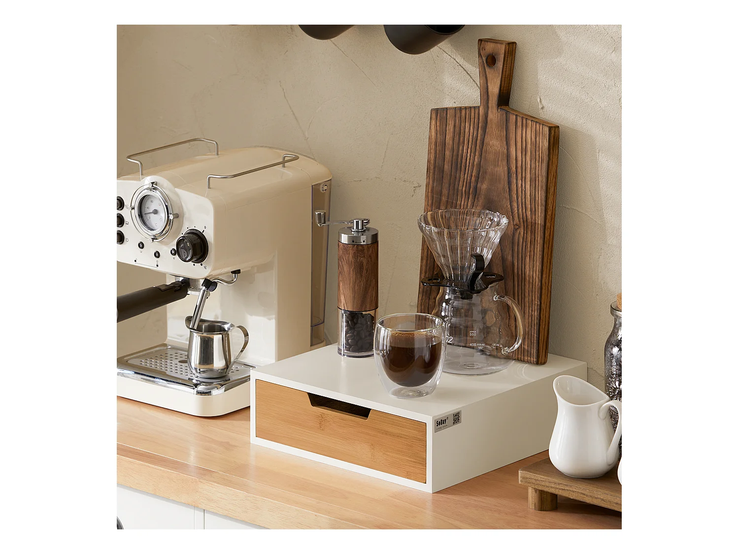 Boîte de Rangement à tiroir pour Capsules de thé et café Boîte à Capsules de Café, FRG179-WN