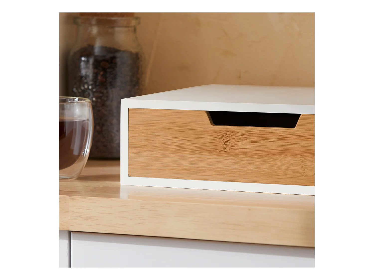 Boîte de Rangement à tiroir pour Capsules de thé et café Boîte à Capsules de Café, FRG179-WN