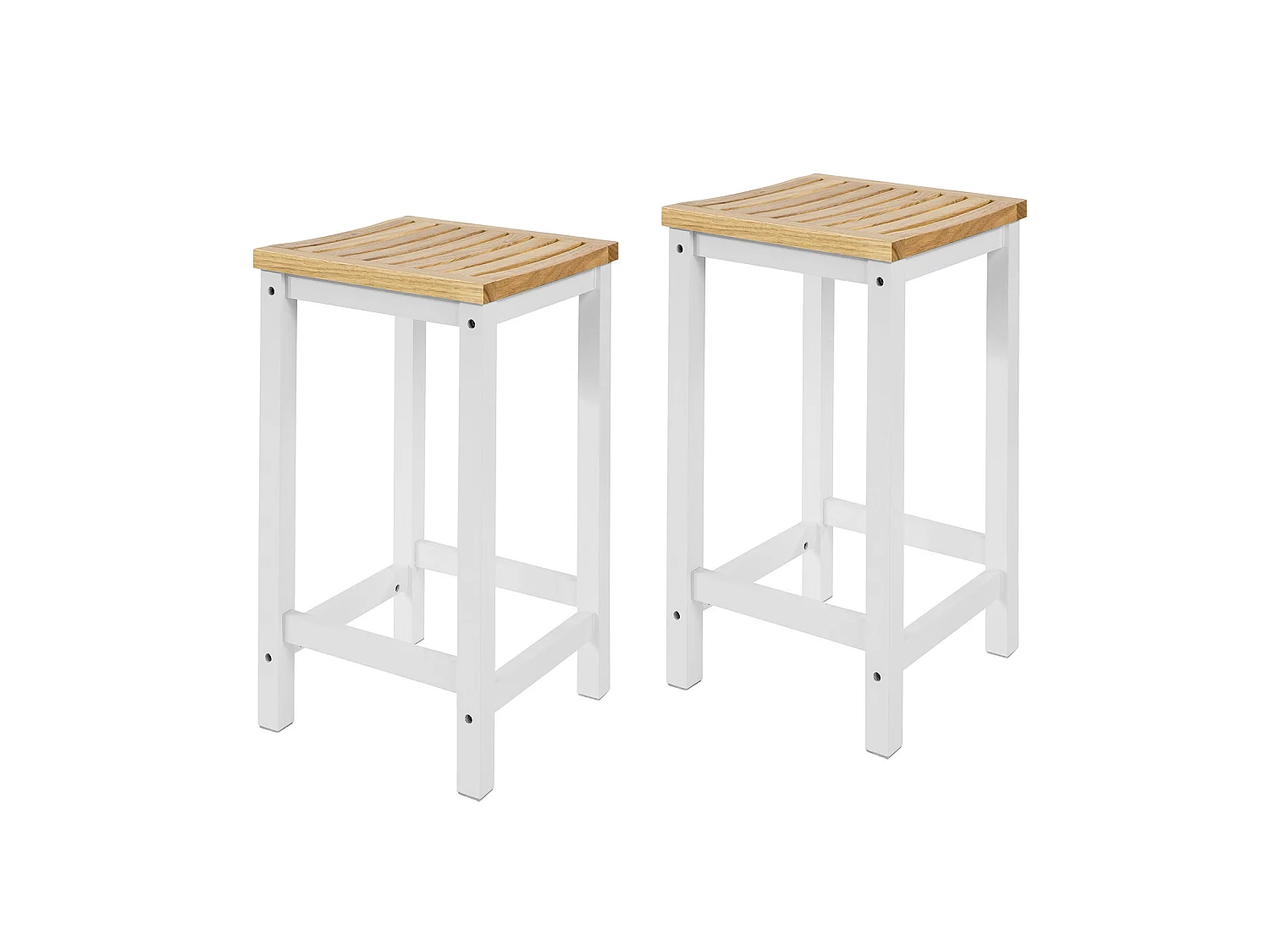 SoBuy FST29-WNx2 Set van 2 Stoelen Houten Stoel Eetkamerstoel Keukenstoel Kruk