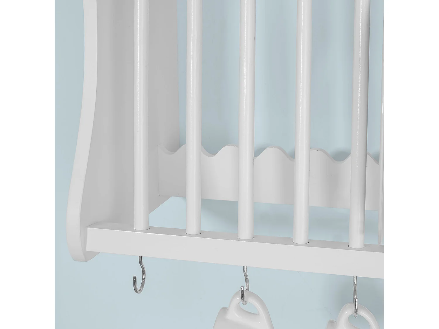 SoBuy FRG275-W Bordenrek voor in de keuken - Servies - Wit