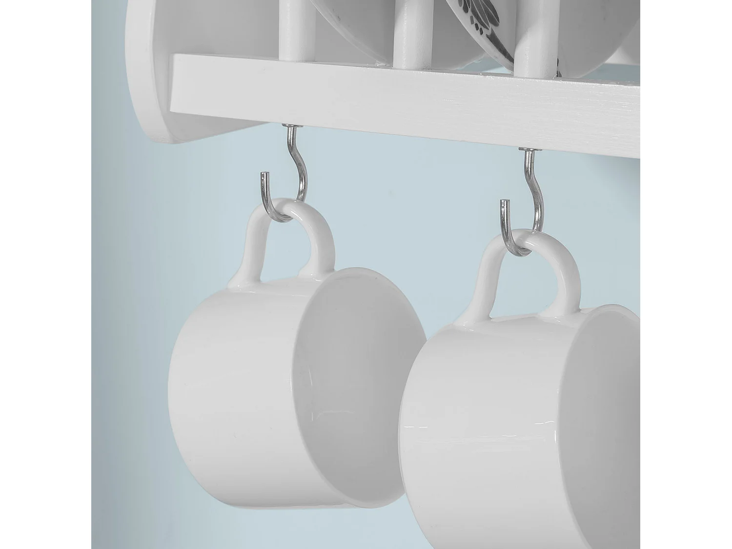 SoBuy FRG275-W Bordenrek voor in de keuken - Servies - Wit