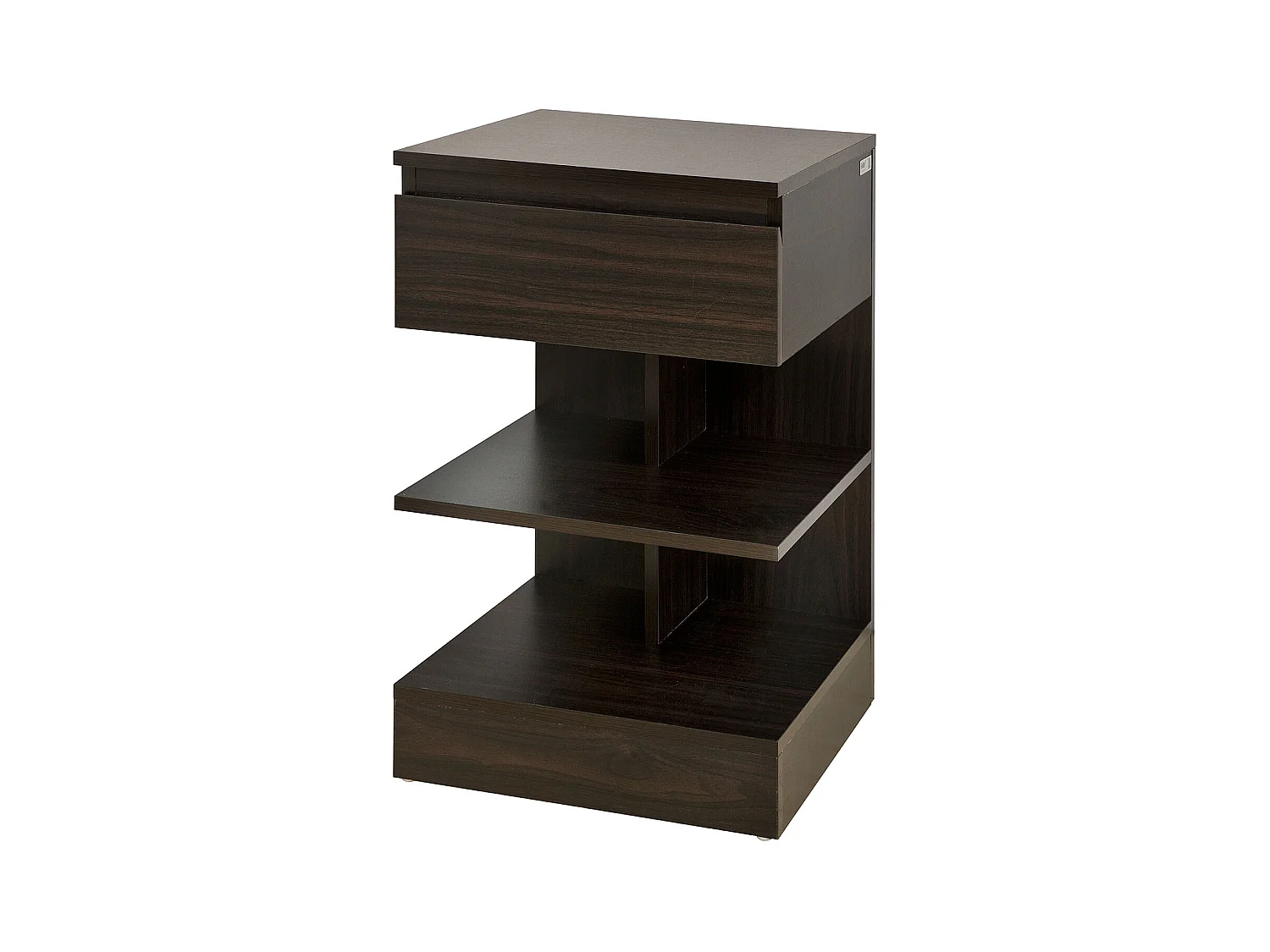SoBuy FBT49-BR Bijzettafel Nachtkastje Veelzijdig Salontafel Commode met 1 lade