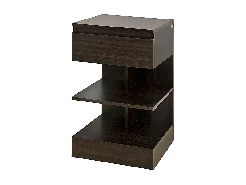 Mesita de Noche con 1 cajón y 2 estantes, Consola, Mesa Auxiliar para salón Comedor Marrón FBT49-BR SoBuy ES