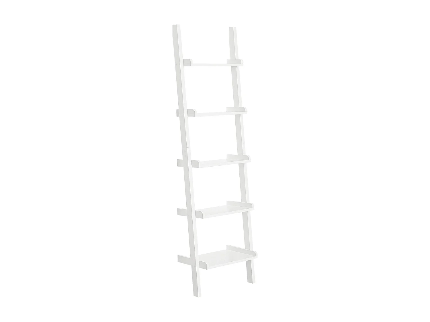 SoBuy FRG17-W Ladderrek - Opbergplank - Decoratie - Veelzijdig - Ladderplank