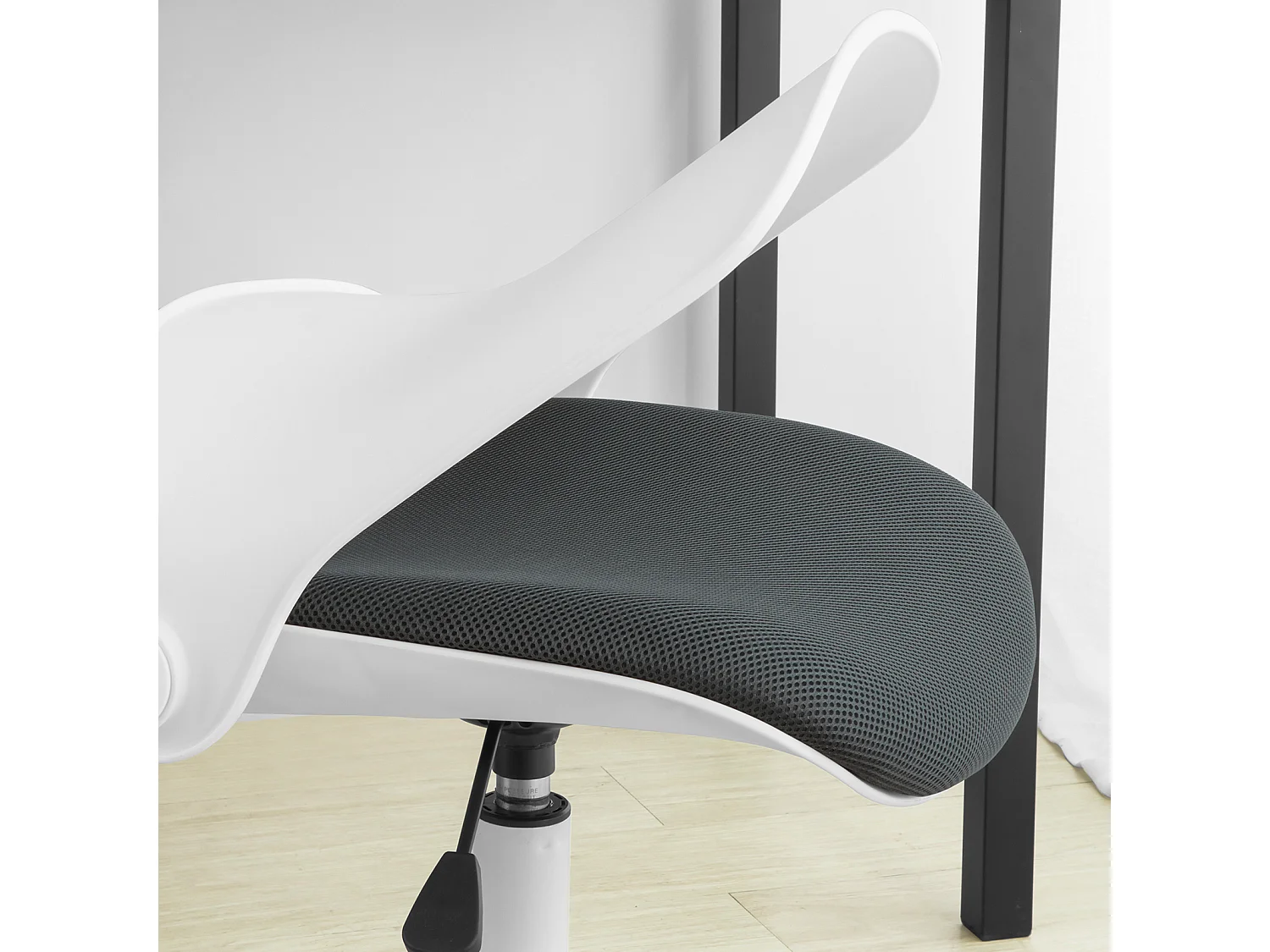 Chaise de Bureau Ergonomique Dossier Pliant Fauteuil Pivotant Chaise avec Dossier Pliable, FST87-W