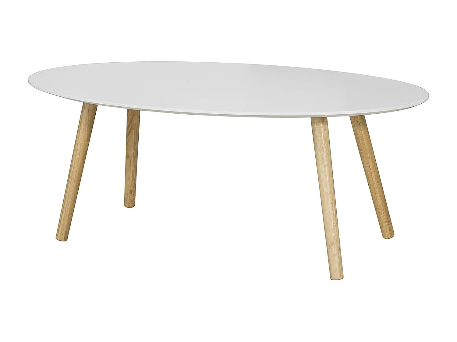 Table Basse ovale Table d’appoint Design Moderne Table de Salon en Bois, FBT61-W