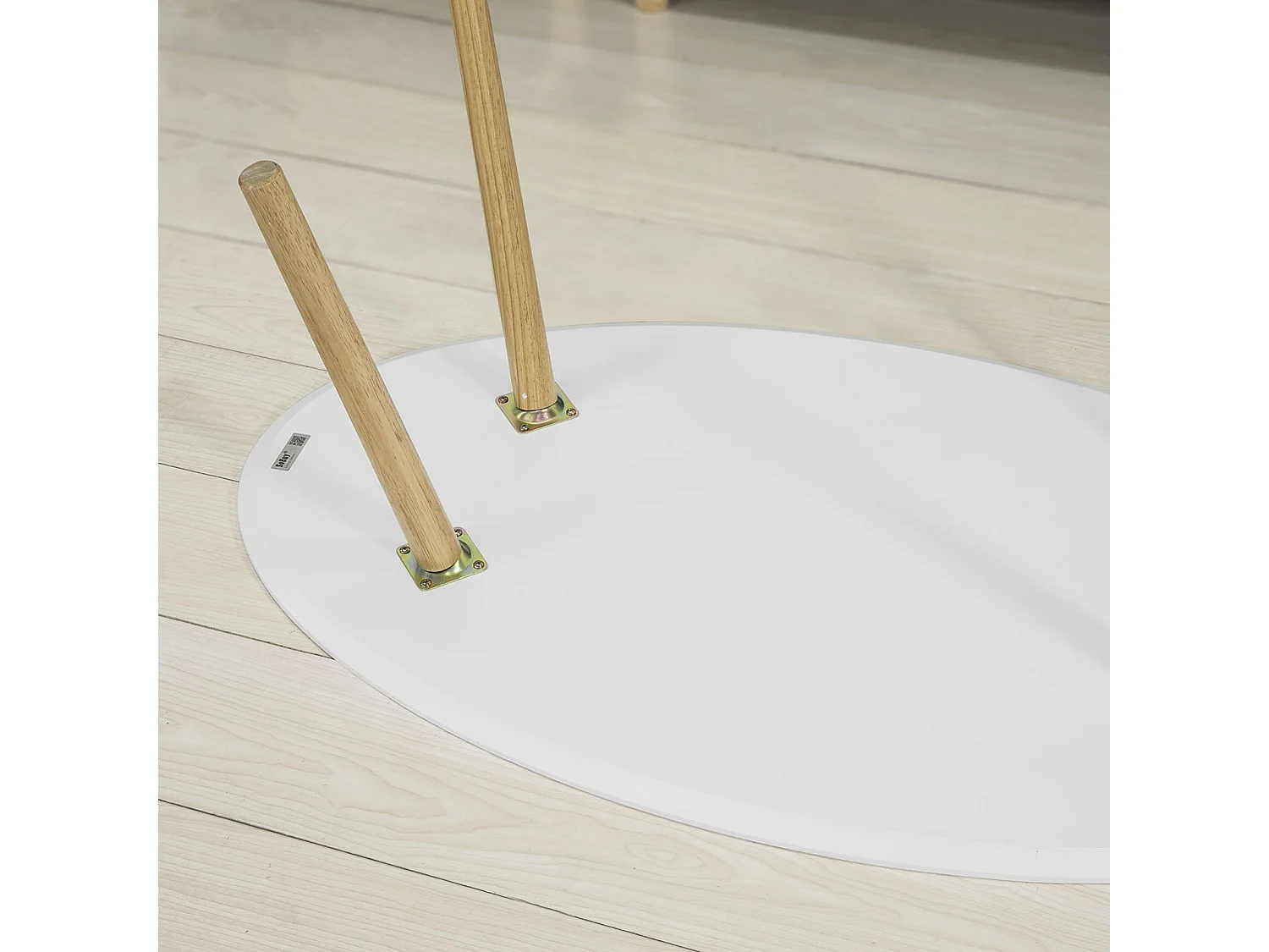 Table Basse ovale Table d’appoint Design Moderne Table de Salon en Bois, FBT61-W