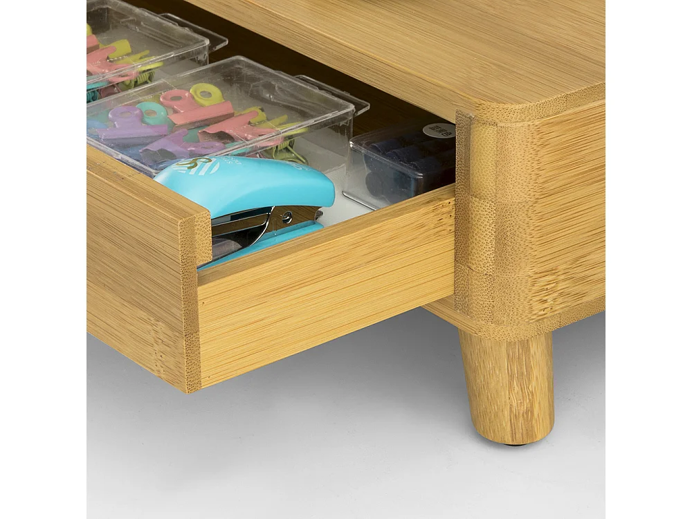 Support de Moniteur Ordinateur Portable Réhausseur d'écran en Bambou, BBF06-N