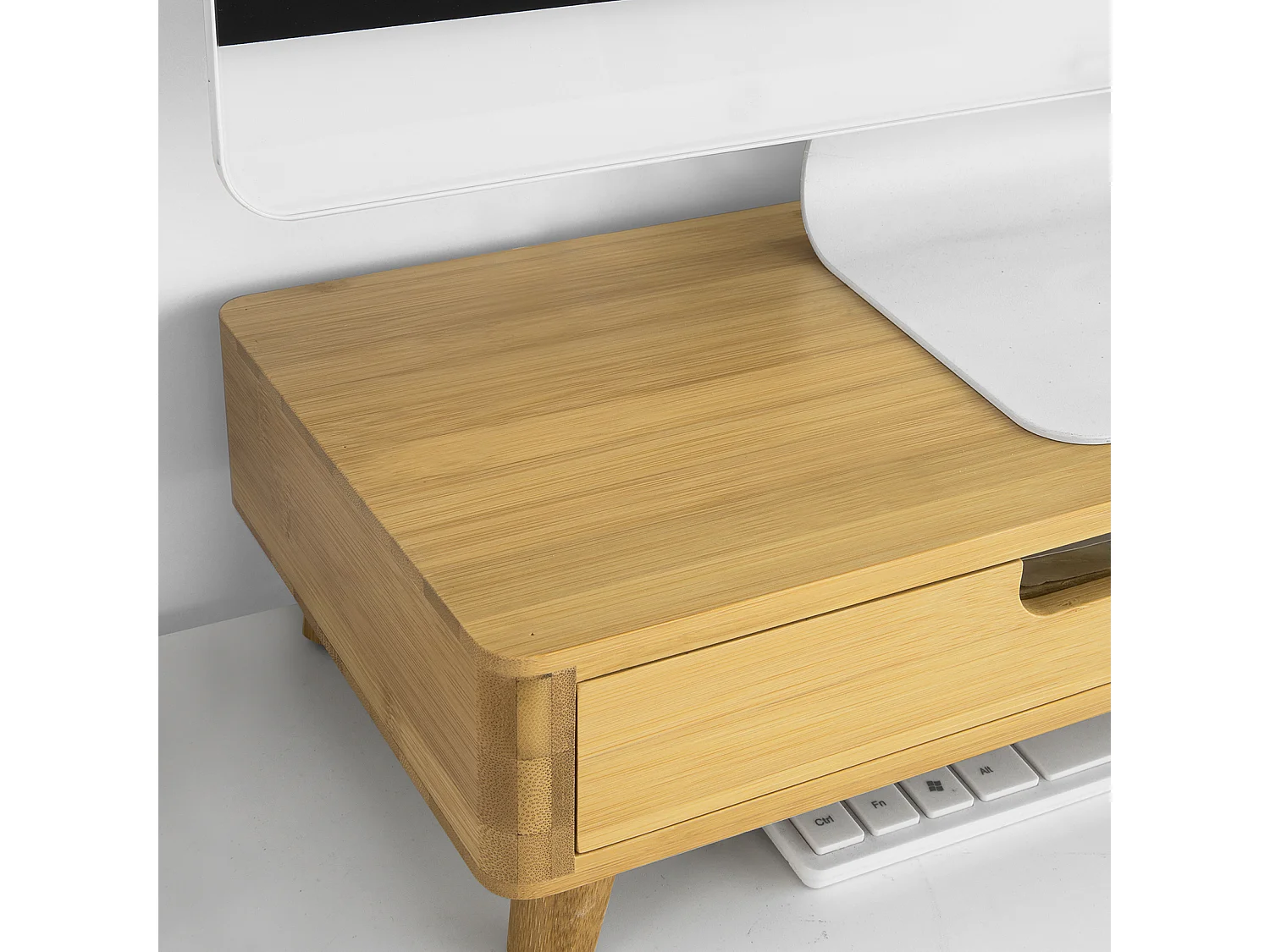 Support de Moniteur Ordinateur Portable Réhausseur d'écran en Bambou, BBF06-N