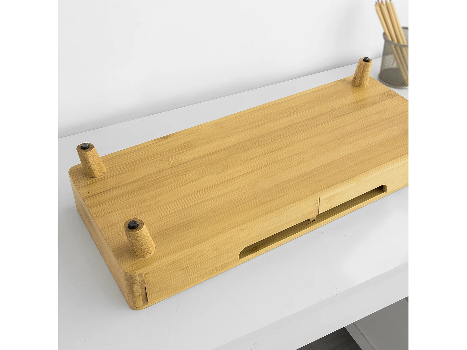 Support de Moniteur Ordinateur Portable Réhausseur d'écran en Bambou, BBF06-N