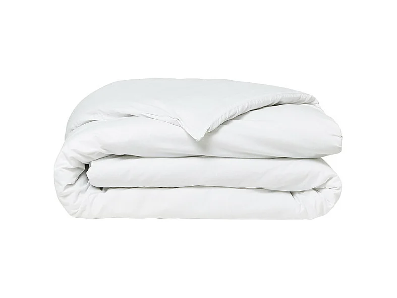 Effen dekbedovertrek 100% katoen, kwaliteit 144 draden. Wit 240x220cm