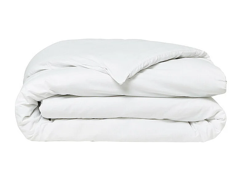 Housse de couette lisse 100% coton, qualité 144 fils. Blanc 240x220cm