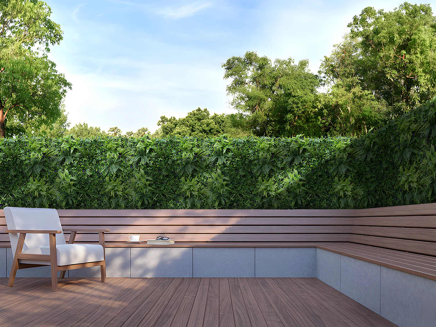 Mur végétal synthétique vert - pack de 1m² - MATCHA