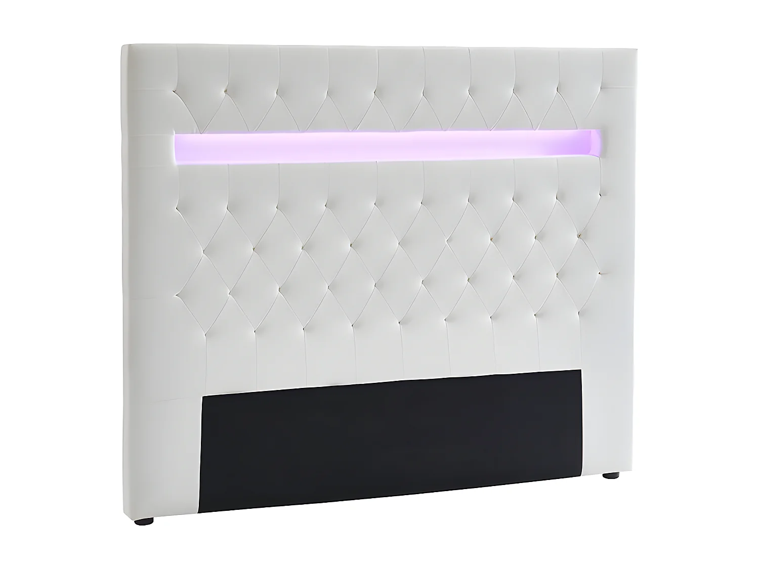 Tête de lit SUPERNOVA II - 170 cm - Avec LEDs - Simili blanc