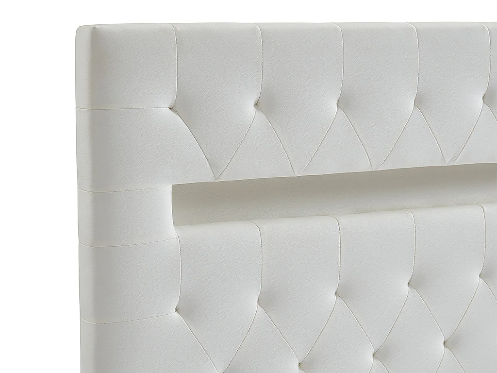 Tête de lit SUPERNOVA II - 170 cm - Avec LEDs - Simili blanc