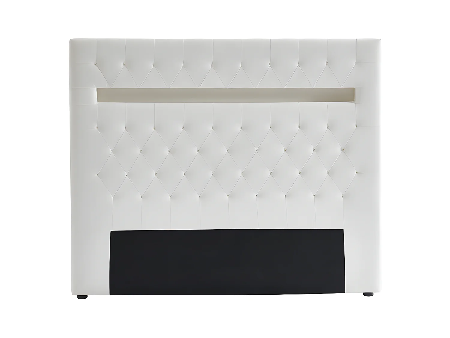 Tête de lit SUPERNOVA II - 170 cm - Avec LEDs - Simili blanc