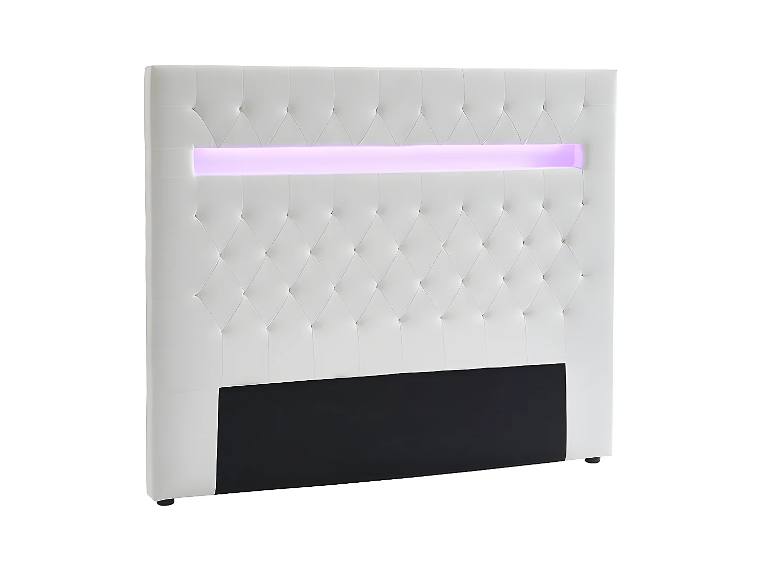 Tête de lit SUPERNOVA II - 170 cm - Avec LEDs - Simili blanc
