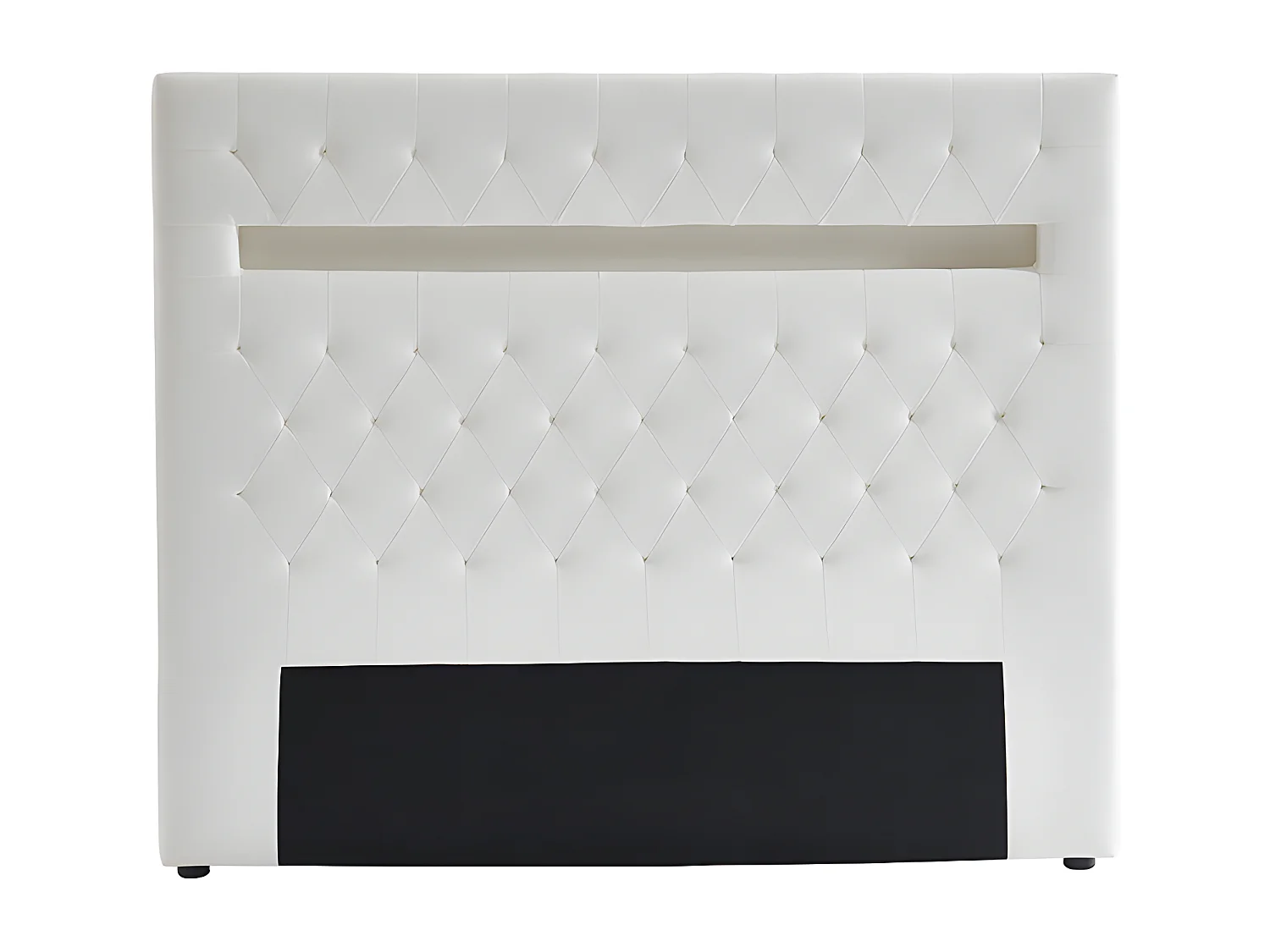 Bettkopfteil mit LED-Beleuchtung - Kunstleder - 170 cm - Weiß - SUPERNOVA II