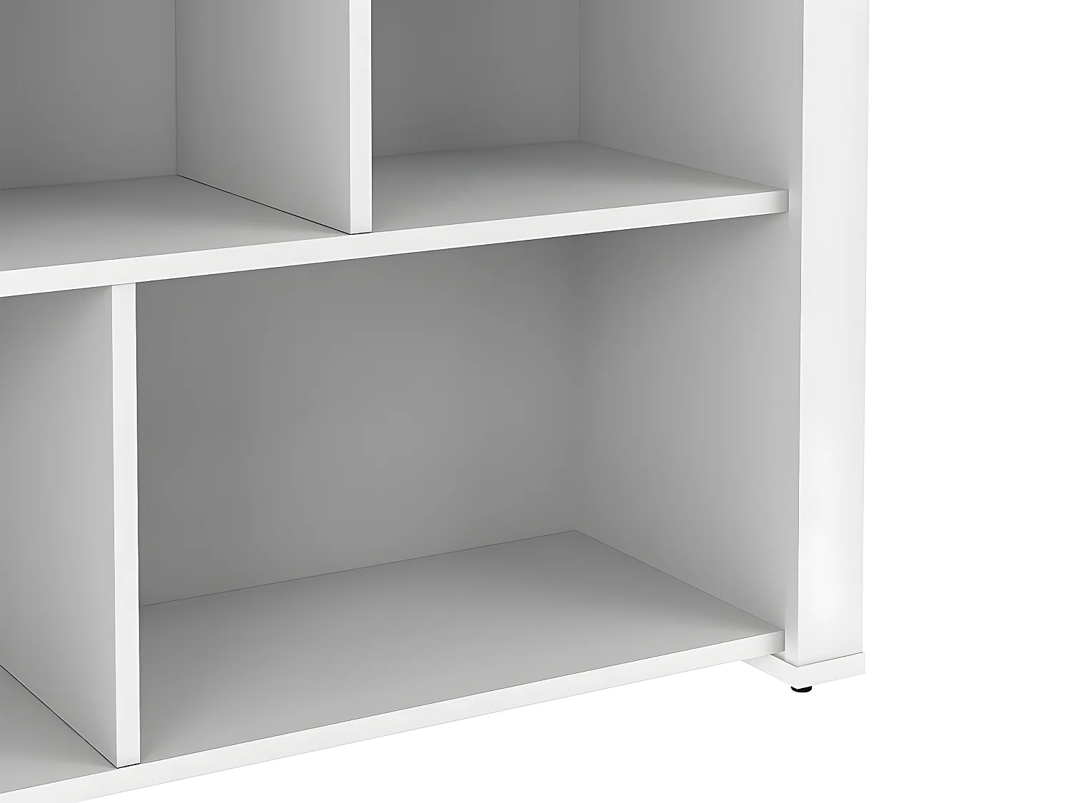 Keukeneiland met opbergruimte OPOLE - 7 nissen - Wit en eiken