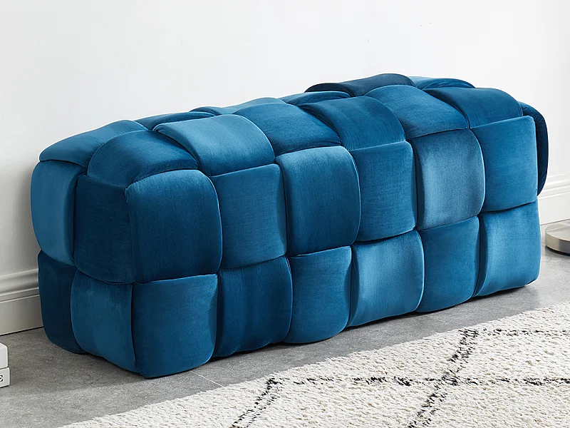 Sitzbank - Samt - Blau - FABERO