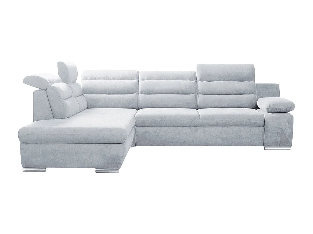 Ecksofa mit Schlaffunktion - Ecke Links - Grau - PYLOS