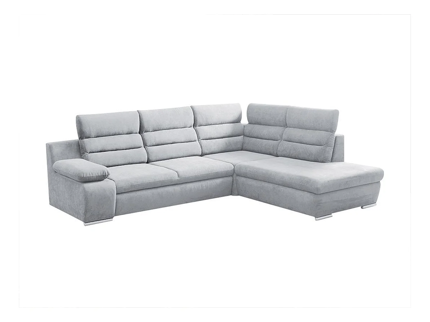 Ecksofa mit Schlaffunktion PYLOS - Grau - Ecke Rechts