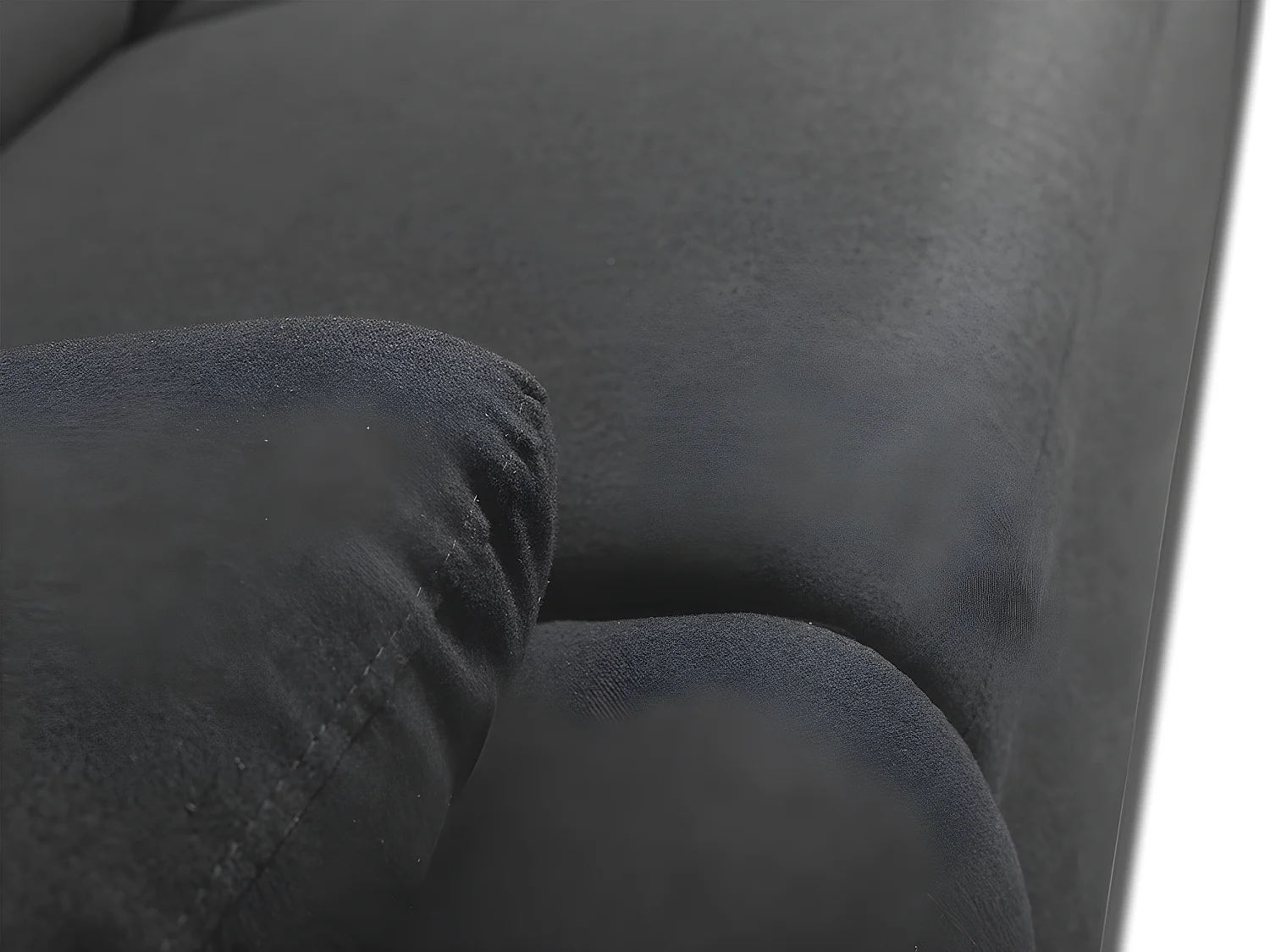 Ecksofa mit Schlaffunktion PYLOS - Anthrazit - Ecke Links