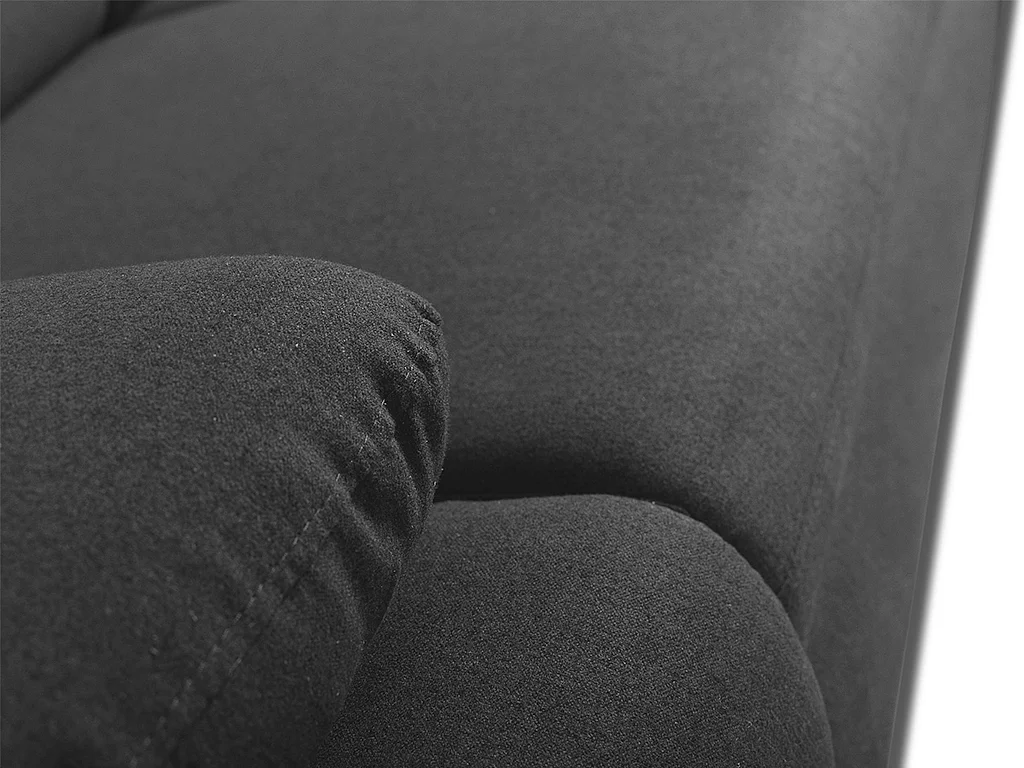 Canapé d'angle convertible en tissu PYLOS - Anthracite - Angle droit