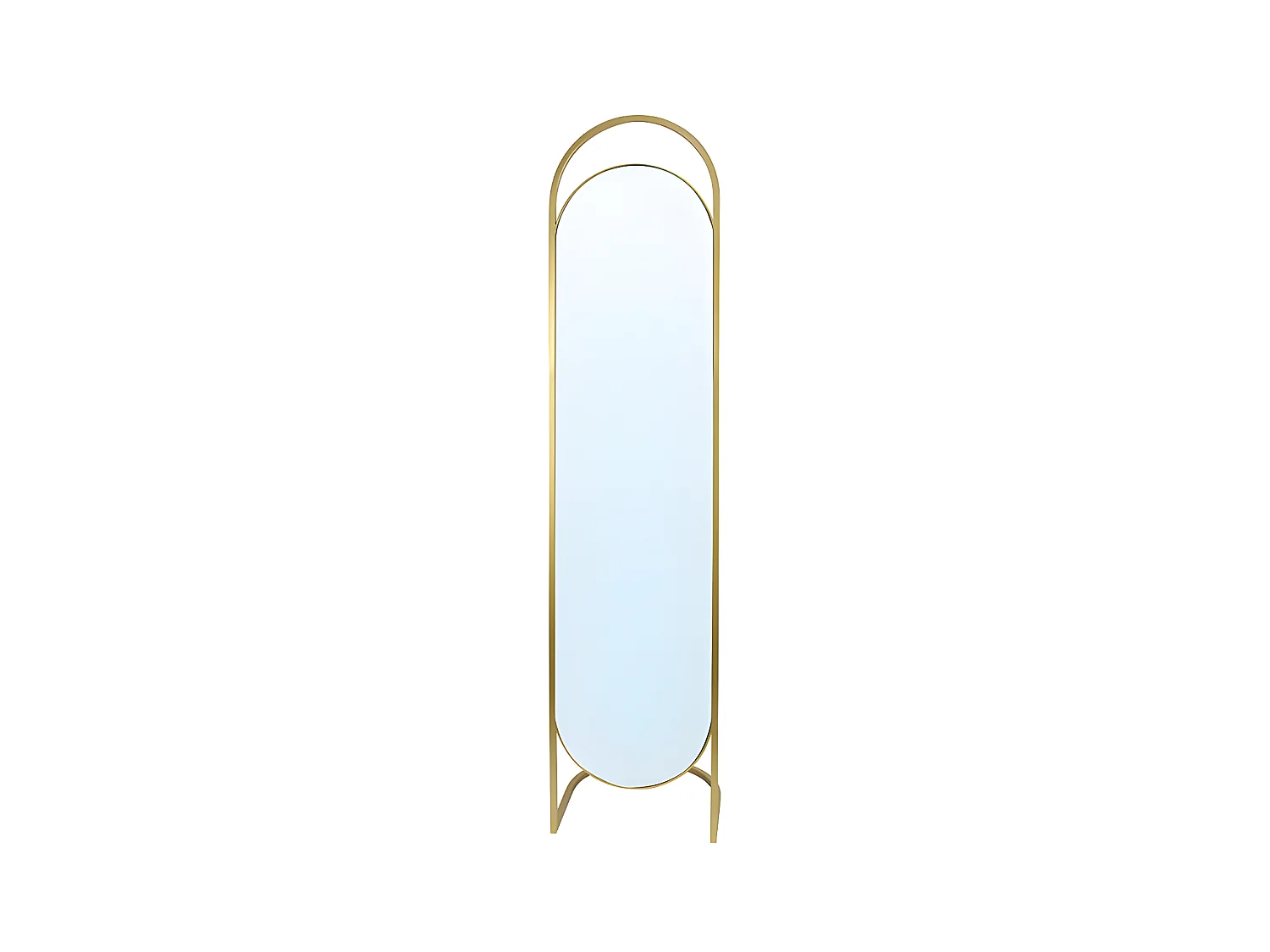 Espejo de metal ZINEB - Alt. 171 cm - Dorado