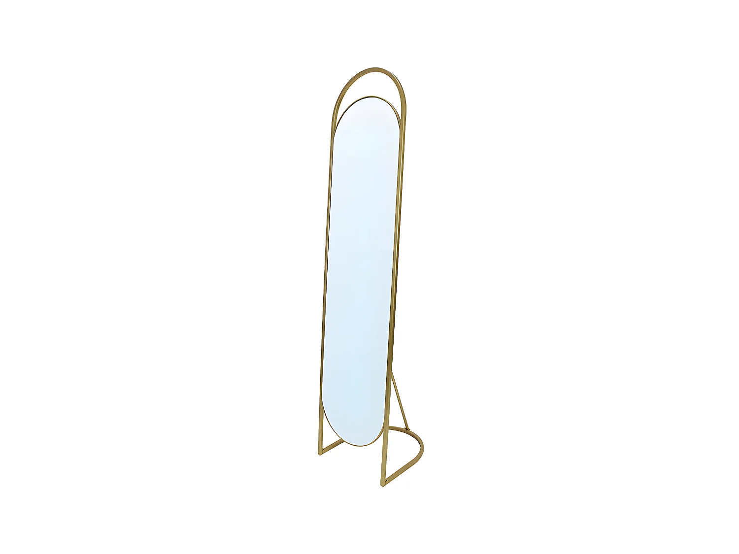 Espejo de metal ZINEB - Alt. 171 cm - Dorado